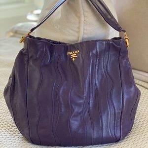 Prada Purple Leather Tote
